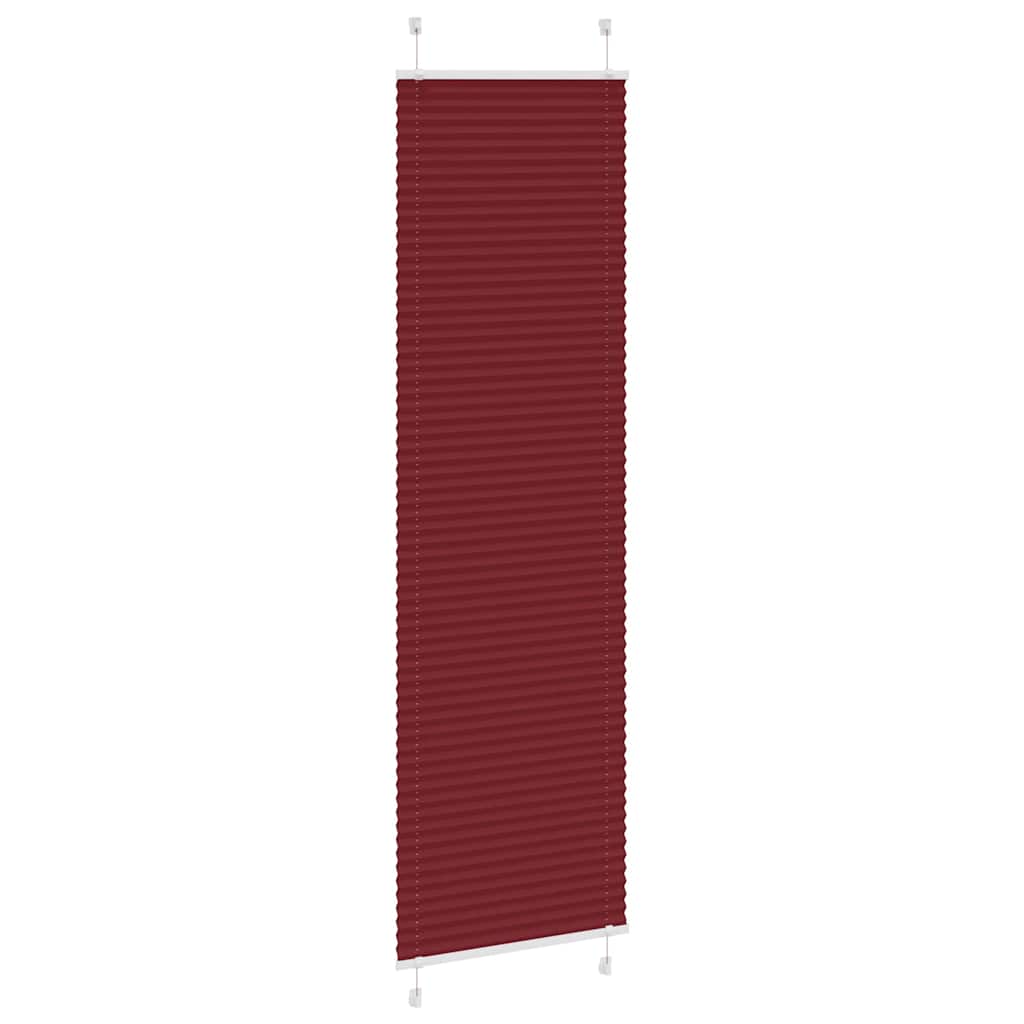 Tenda Plissettata Rosso Bordeaux 60x200 cm Larghezza Tessuto | homemem39
