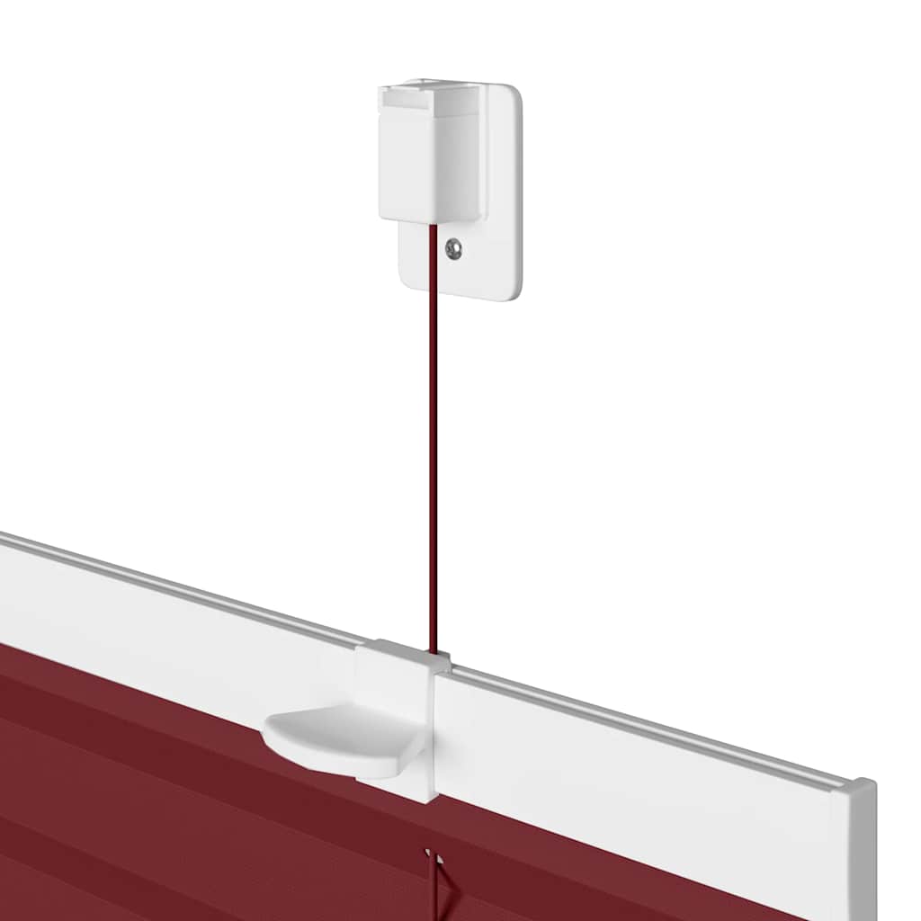 Tenda Plissettata Rosso Bordeaux 60x200 cm Larghezza Tessuto | homemem39