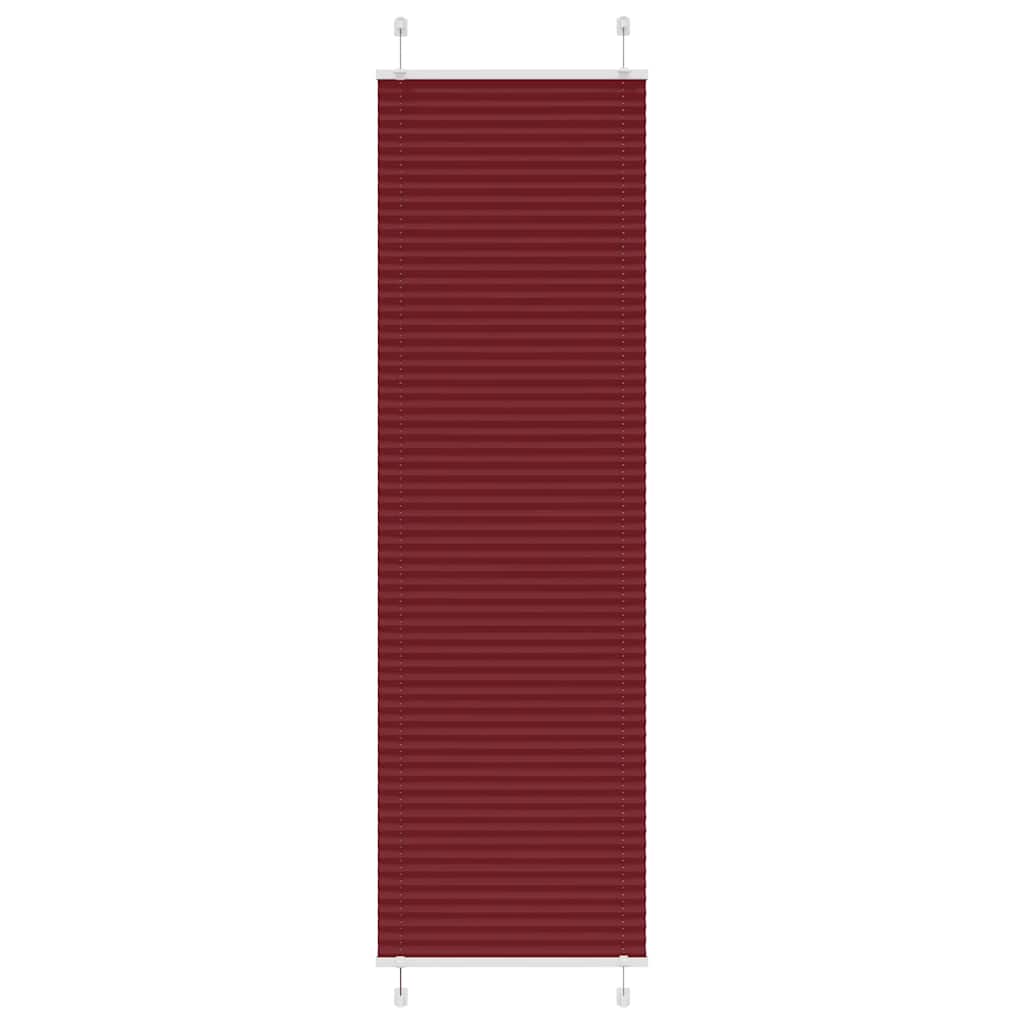 Tenda Plissettata Rosso Bordeaux 65x200 cm Larghezza Tessuto
