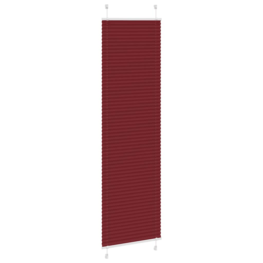 Tenda Plissettata Rosso Bordeaux 65x200 cm Larghezza Tessuto | homemem39