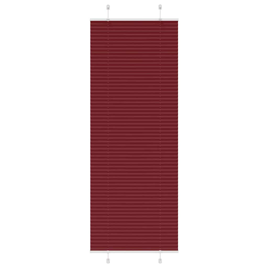 Tenda Plissettata Rosso Bordeaux 70x200 cm Larghezza Tessuto
