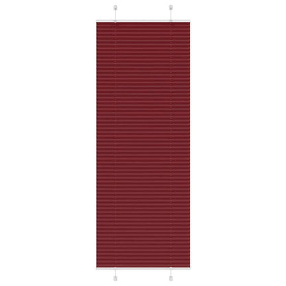 Tenda Plissettata Rosso Bordeaux 75x200 cm Larghezza Tessuto