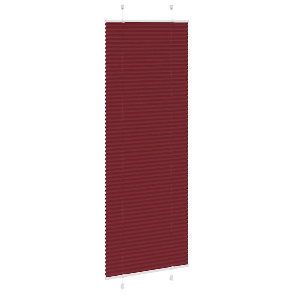Tenda Plissettata Rosso Bordeaux 75x200 cm Larghezza Tessuto | homemem39