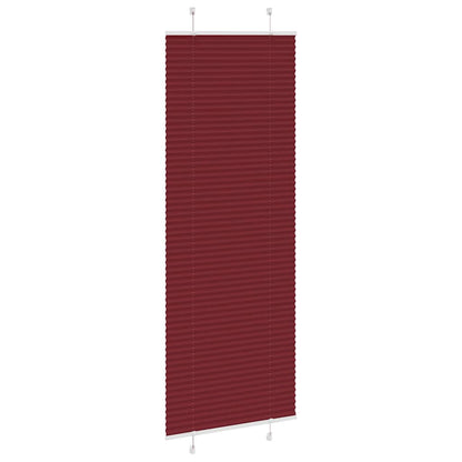 Tenda Plissettata Rosso Bordeaux 75x200 cm Larghezza Tessuto | homemem39