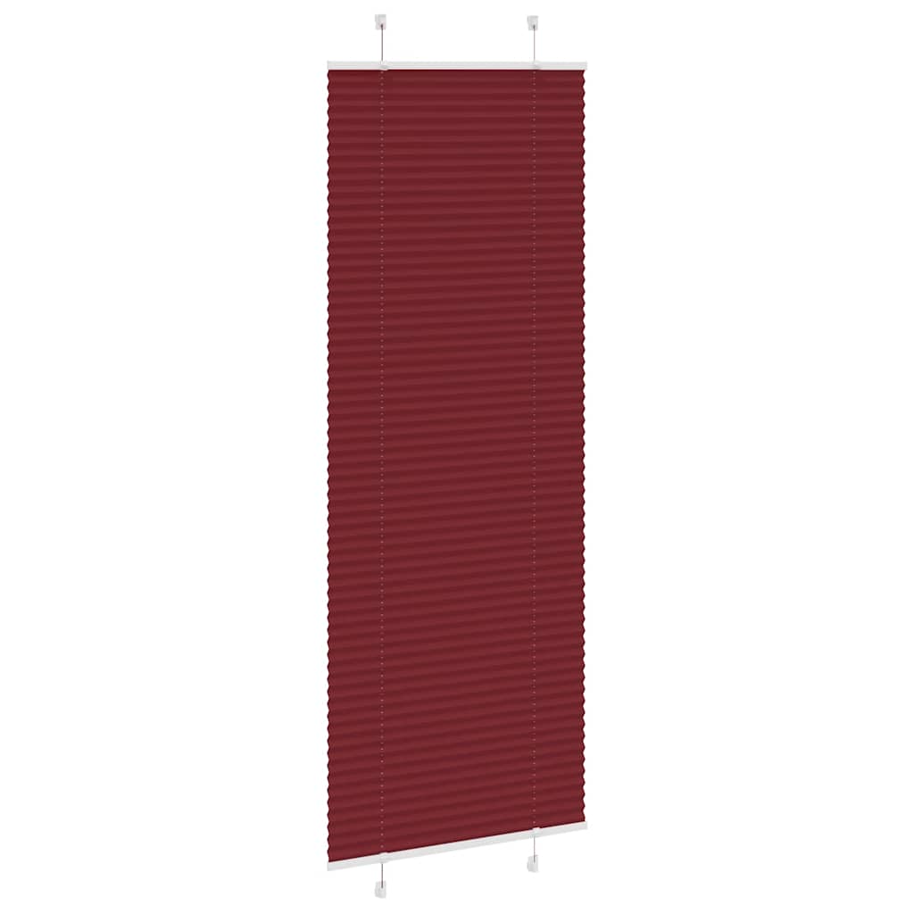 Tenda Plissettata Rosso Bordeaux 80x200 cm Larghezza Tessuto | homemem39