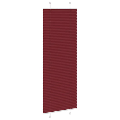 Tenda Plissettata Rosso Bordeaux 80x200 cm Larghezza Tessuto | homemem39