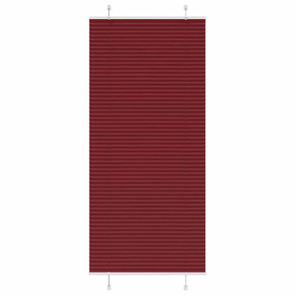 Tenda Plissettata Rosso Bordeaux 85x200 cm Larghezza Tessuto
