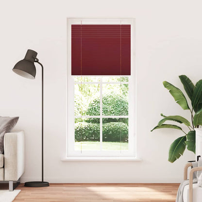 Tenda Plissettata Rosso Bordeaux 90x200 cm Larghezza Tessuto | homemem39
