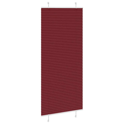 Tenda Plissettata Rosso Bordeaux 95x200 cm Larghezza Tessuto | homemem39