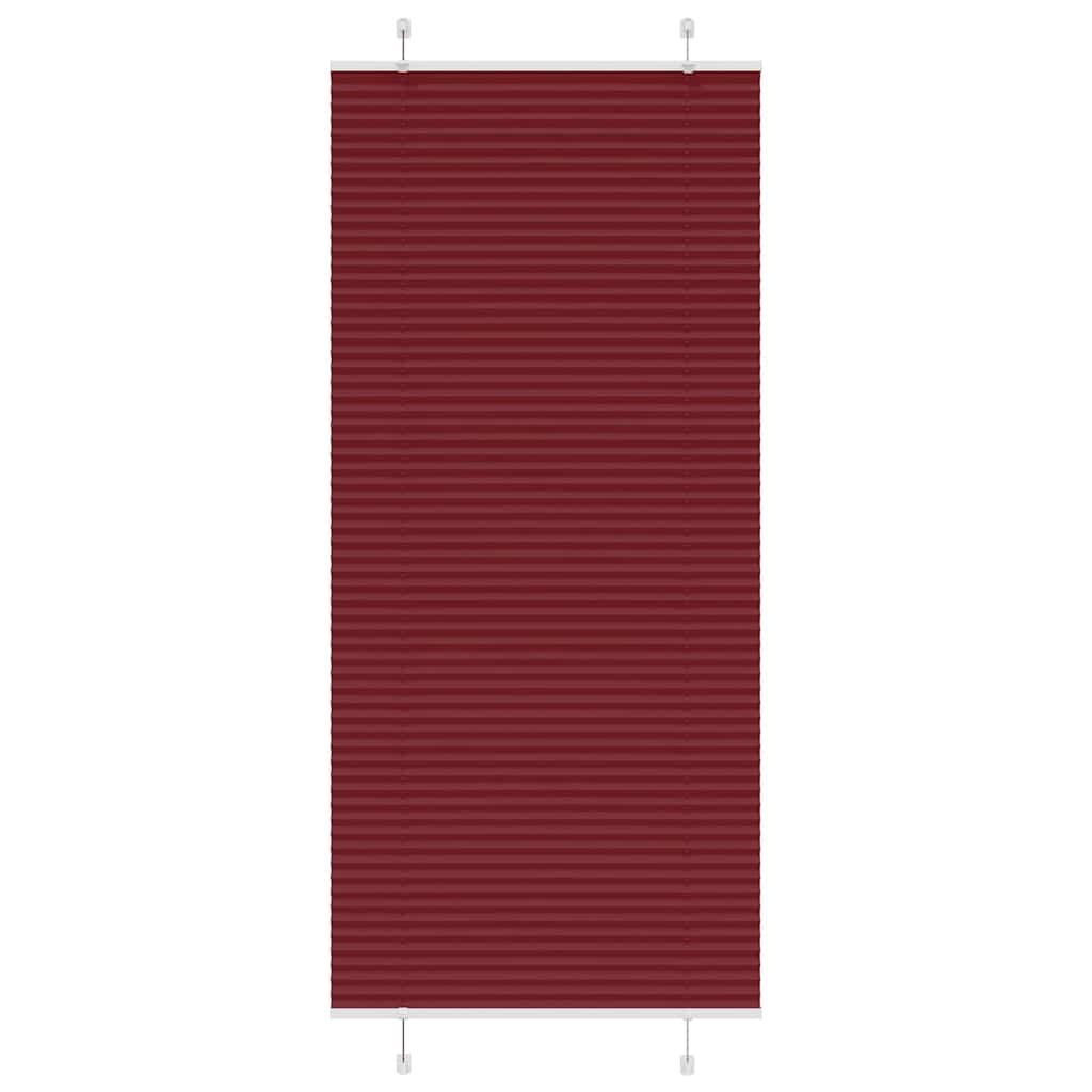 Tenda Plissettata Bordeaux Rosso 100x200 cm Larghezza Tessuto