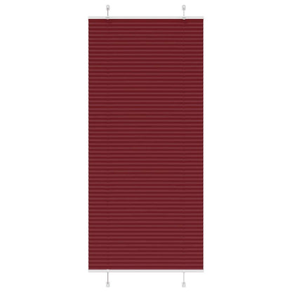 Tenda Plissettata Bordeaux Rosso 100x200 cm Larghezza Tessuto