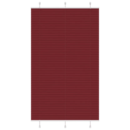 Tenda Plissettata Rosso Bordeaux 115x200 cm Larghezza Tessuto