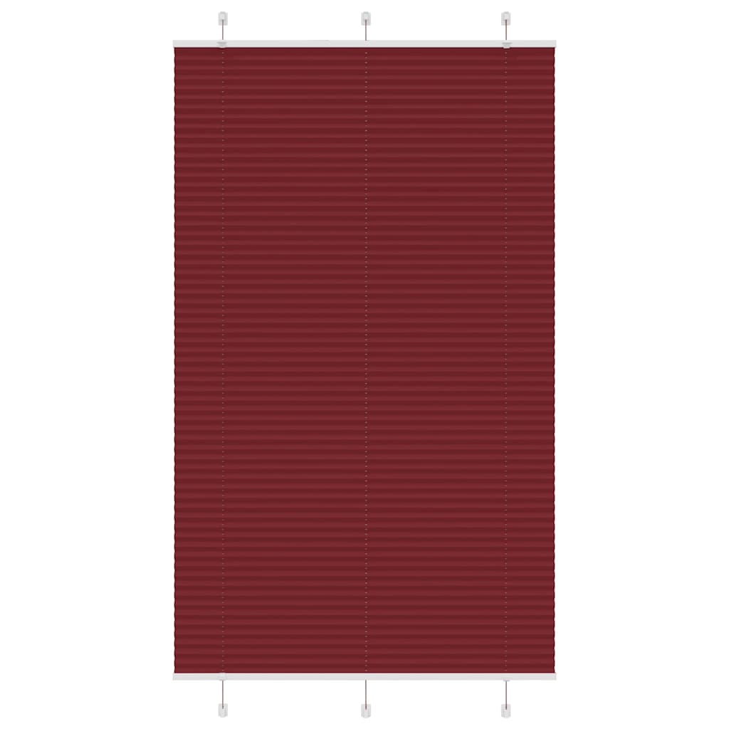 Tenda Plissettata Rosso Bordeaux 120x200 cm Larghezza Tessuto