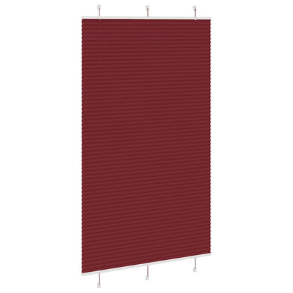 Tenda Plissettata Rosso Bordeaux 120x200 cm Larghezza Tessuto