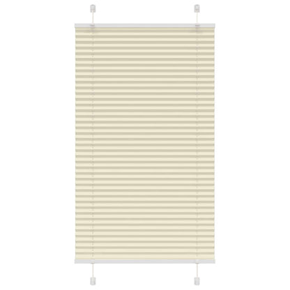 Tenda Plissettata Crema 75x100 cm Larghezza Tessuto 74,4 cm