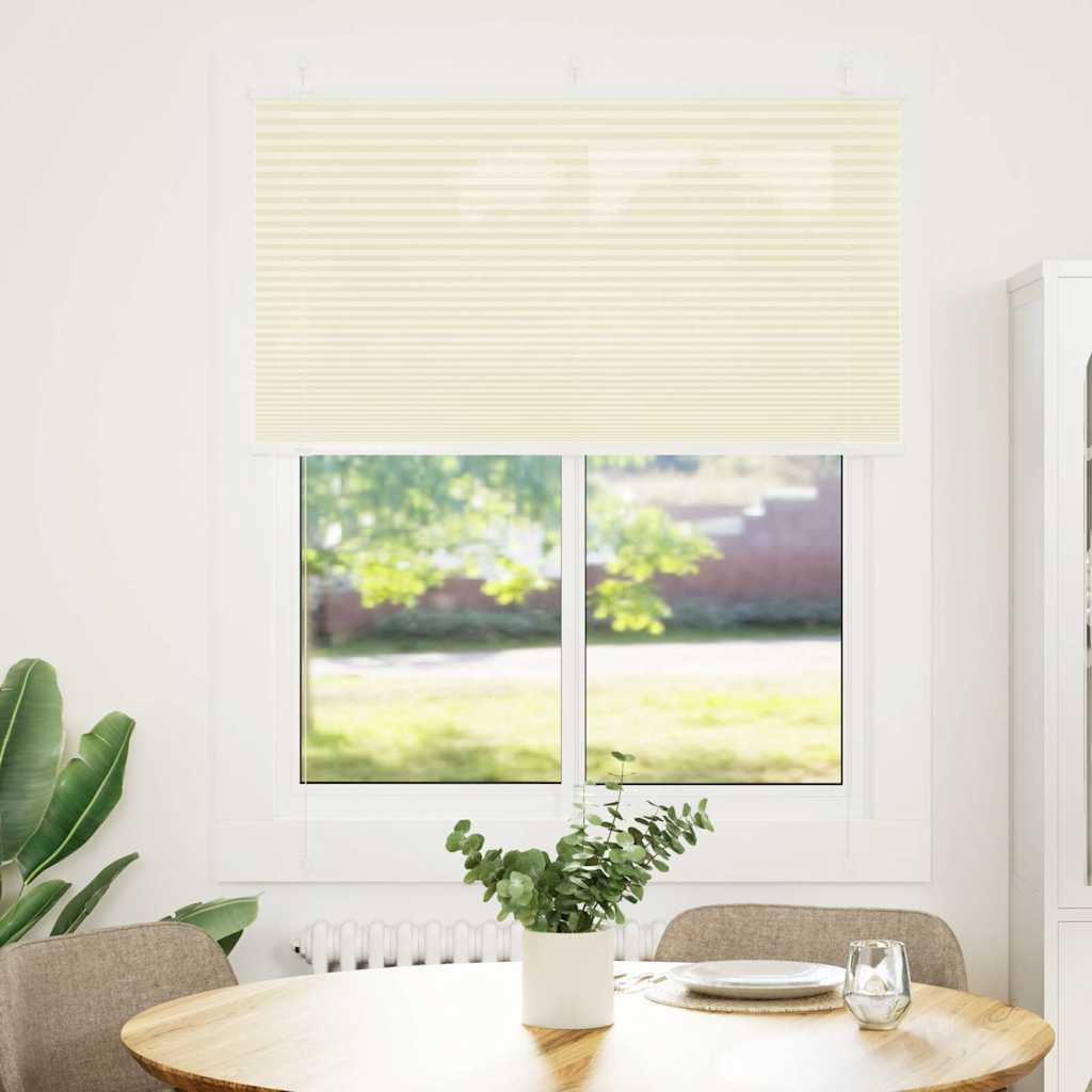 Tenda Plissettata Crema 105x100 cm Larghezza Tessuto 104,4 cm