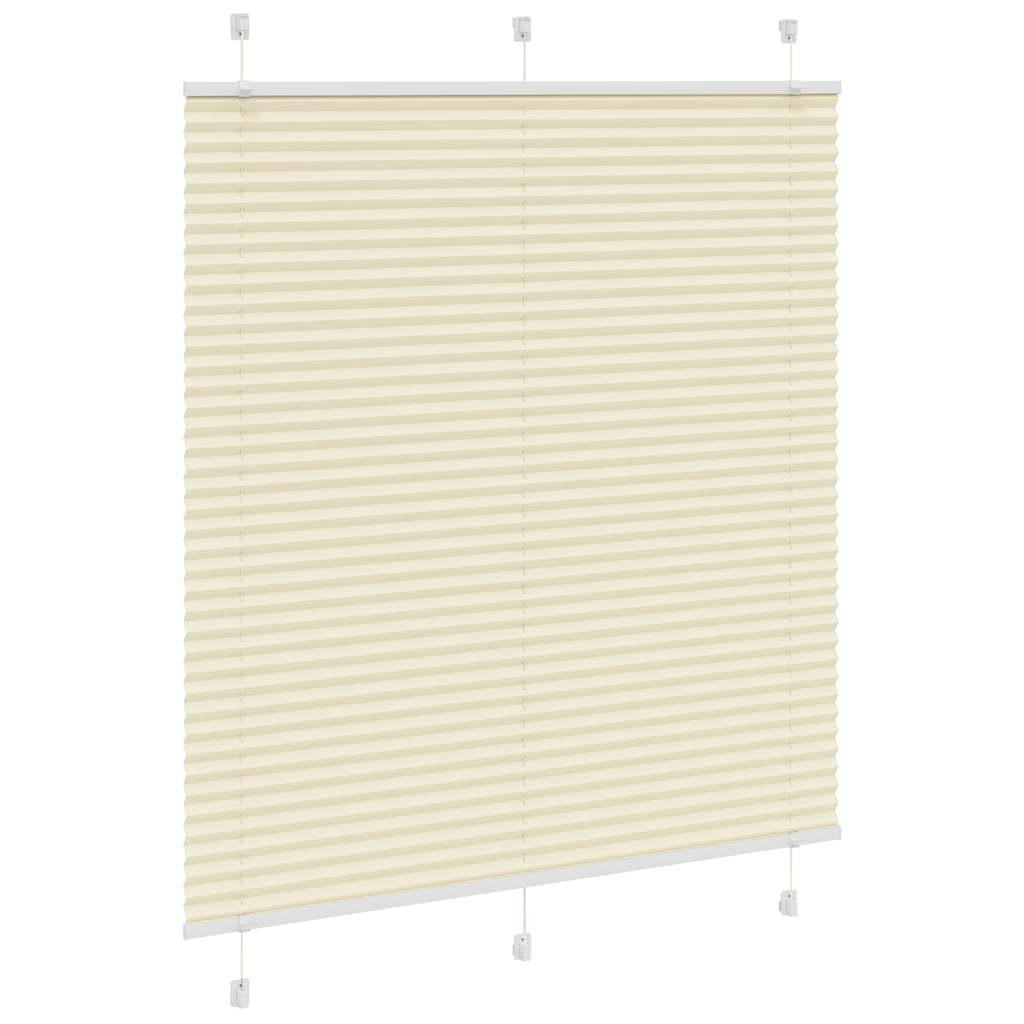 Tenda Plissettata Crema 115x100 cm Larghezza Tessuto 114,4 cm | homemem39