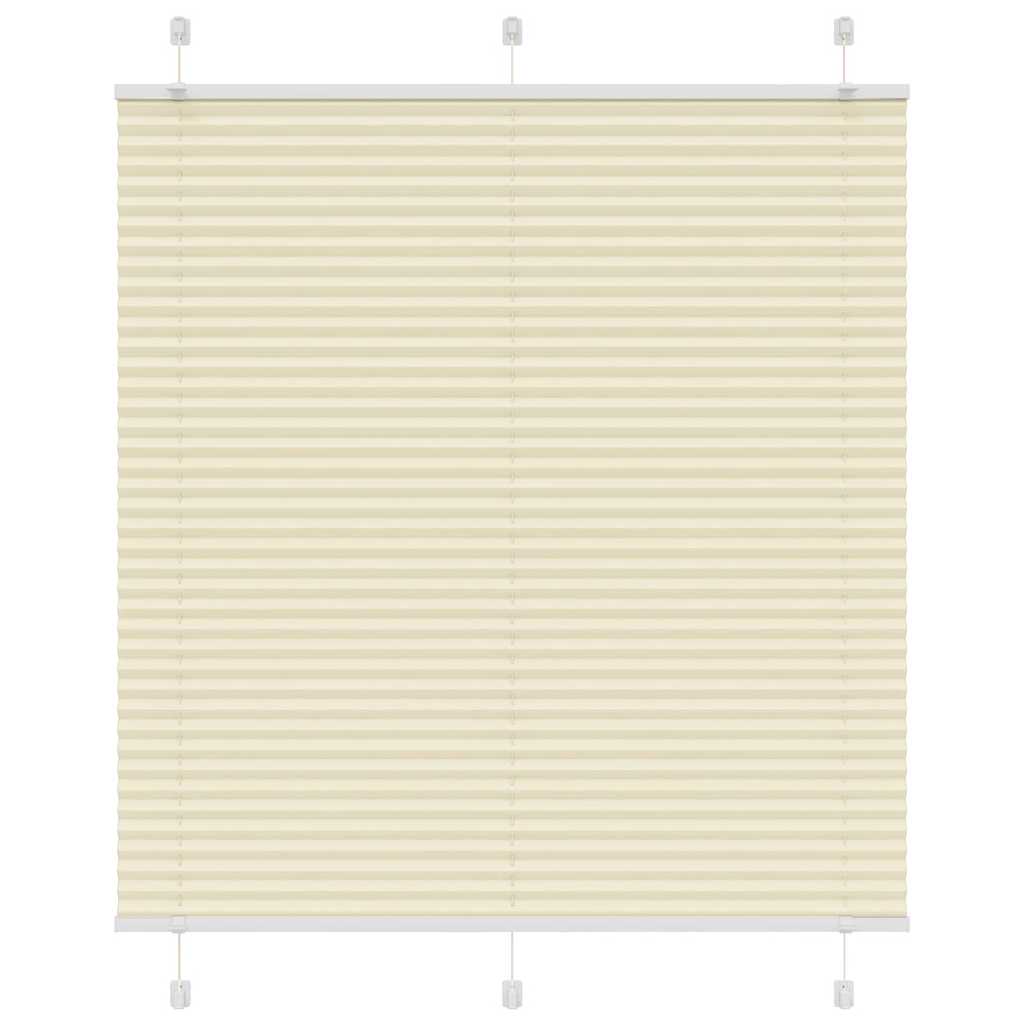 Tenda Plissettata Crema 120x100 cm Larghezza Tessuto 119,4 cm | homemem39