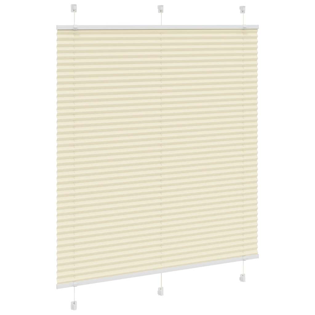 Tenda Plissettata Crema 120x100 cm Larghezza Tessuto 119,4 cm