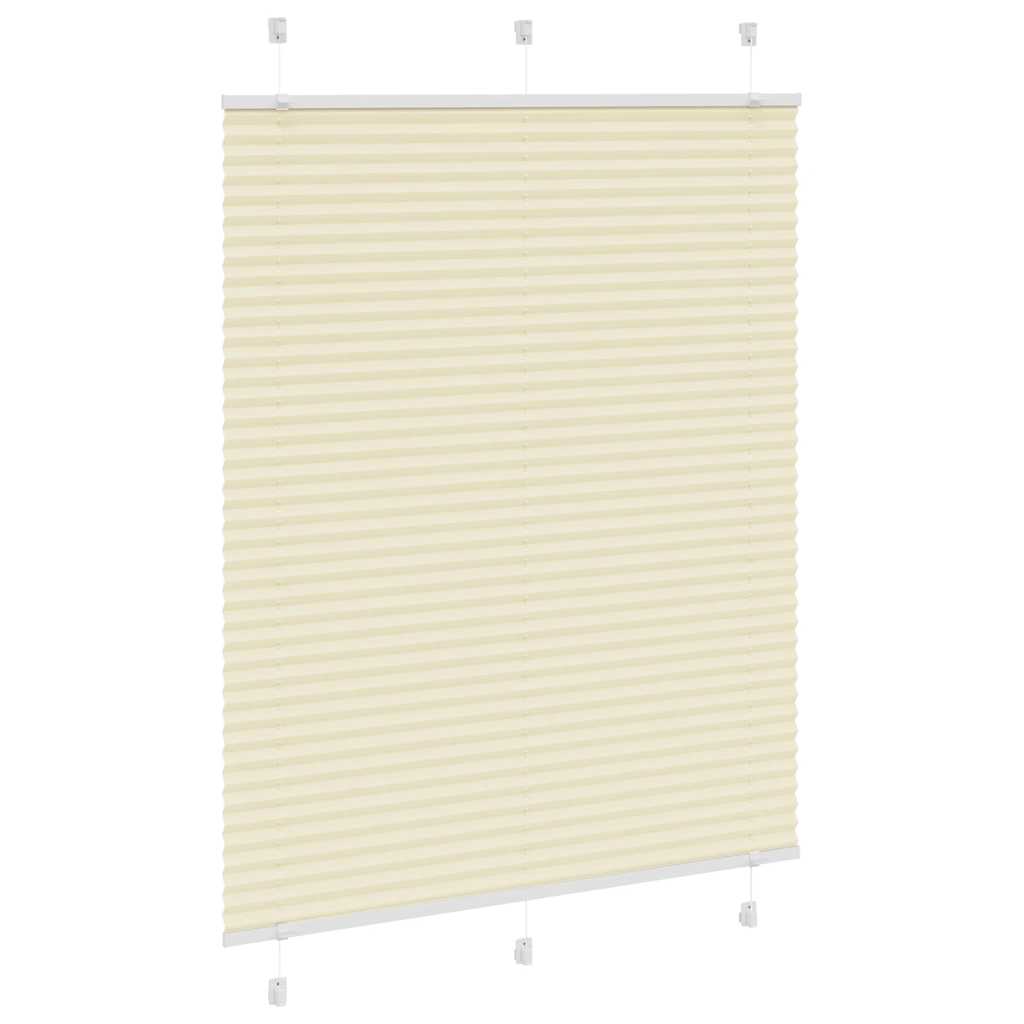Tenda Plissettata Crema 105x150 cm Larghezza Tessuto 104,4 cm | homemem39