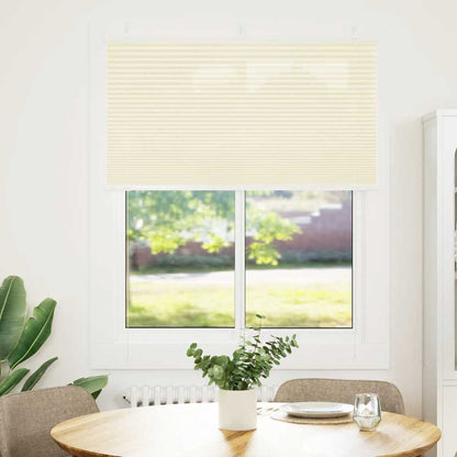 Tenda Plissettata Crema 110x150 cm Larghezza Tessuto 109,4 cm | homemem39