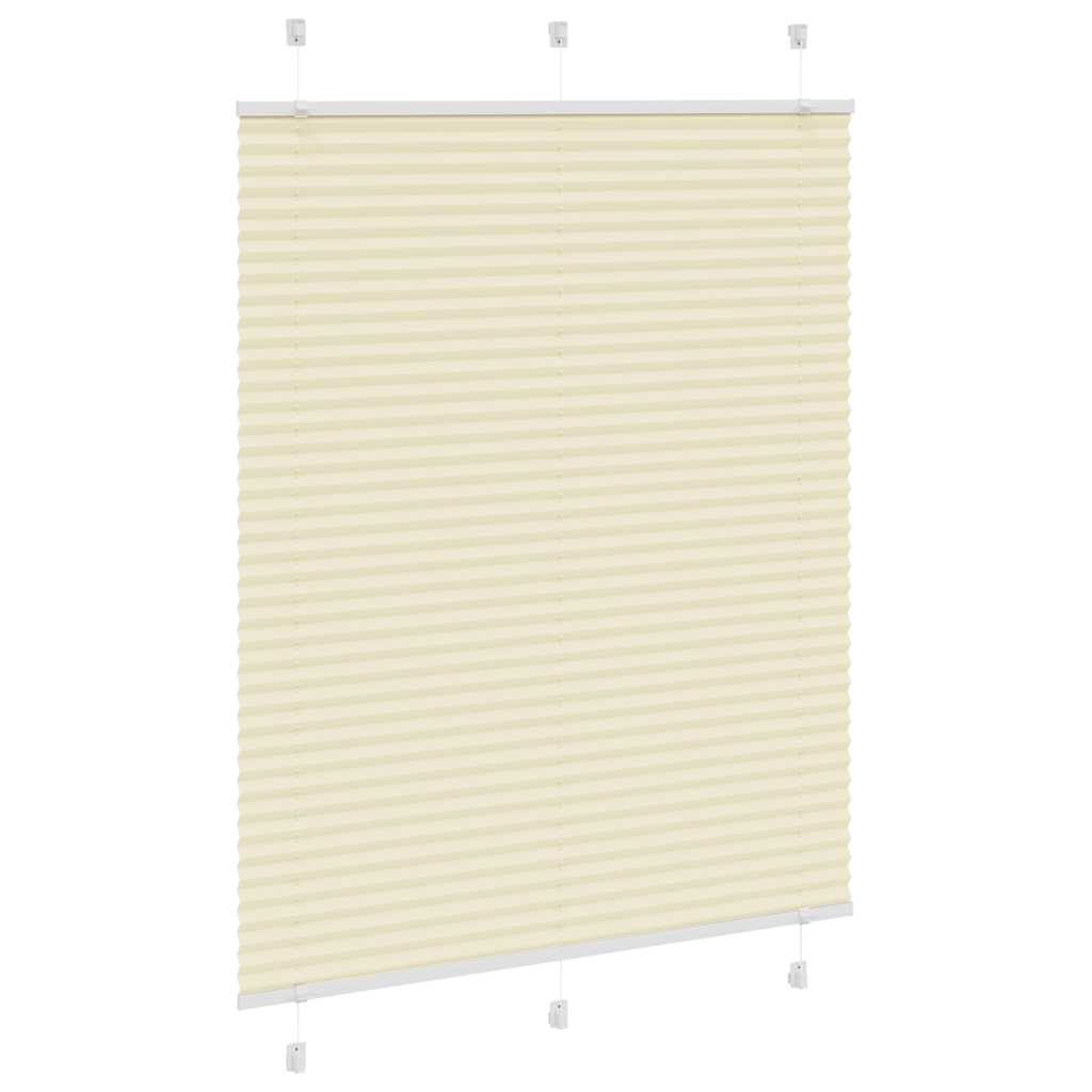 Tenda Plissettata Crema 110x150 cm Larghezza Tessuto 109,4 cm | homemem39