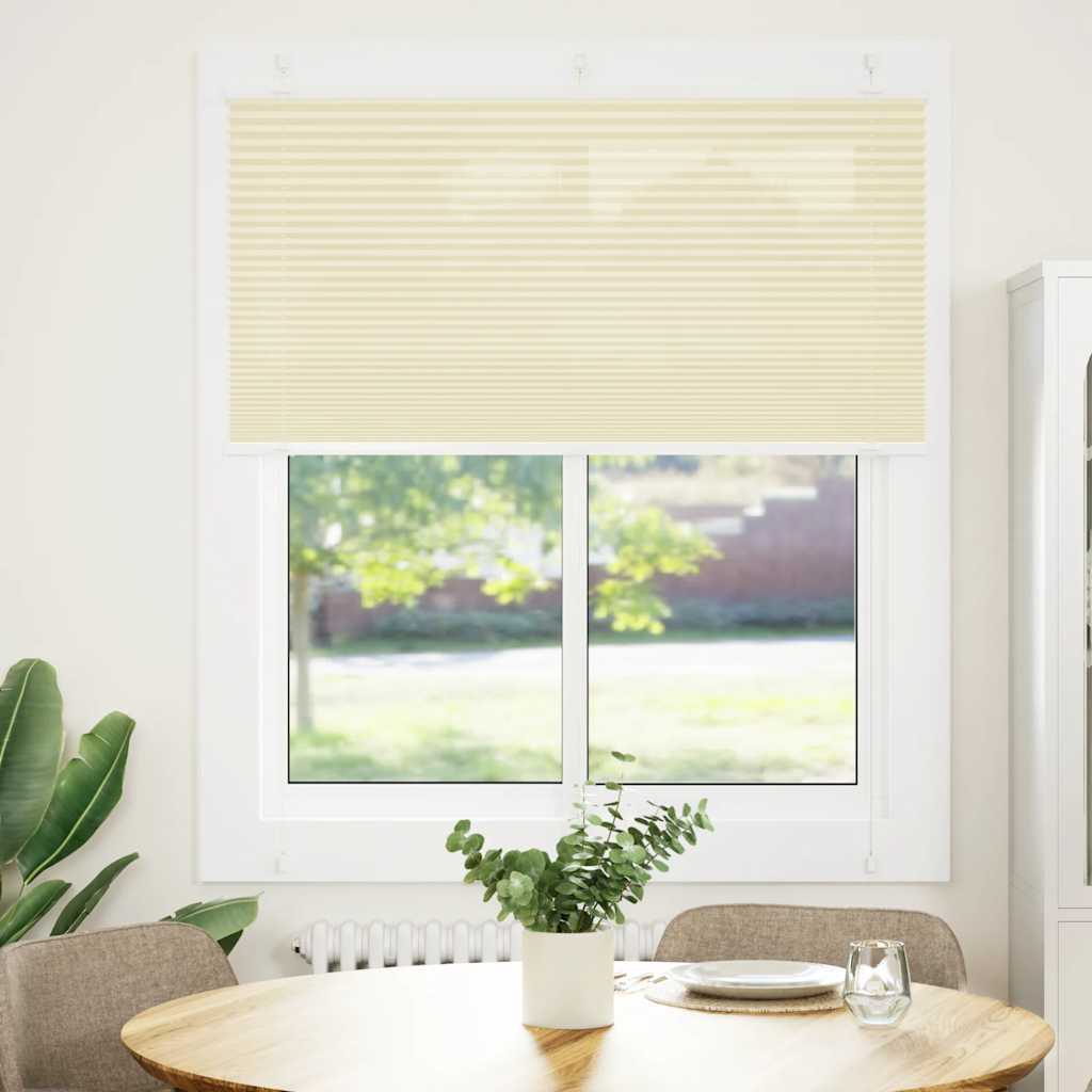 Tenda Plissettata Crema 115x150 cm Larghezza Tessuto 114,4 cm