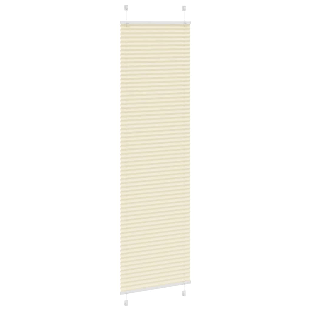 Tenda Plissettata Crema 65x200 cm Larghezza Tessuto 64,4 cm | homemem39