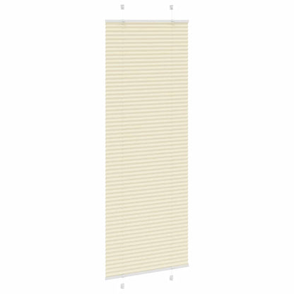Tenda Plissettata Crema 75x200 cm Larghezza Tessuto 74,4 cm | homemem39