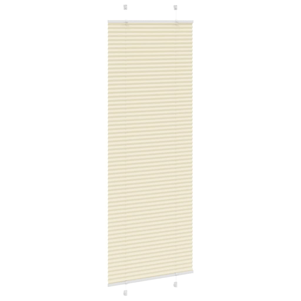 Tenda Plissettata Crema 80x200 cm Larghezza Tessuto 79,4 cm | homemem39