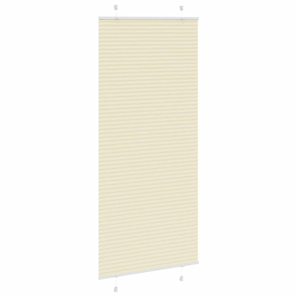 Tenda Plissettata Crema 95x200 cm Larghezza Tessuto 94,4 cm