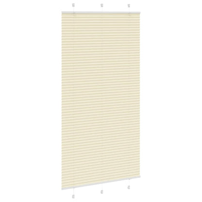Tenda Plissettata Crema 110x200 cm Larghezza Tessuto 109,4 cm | homemem39