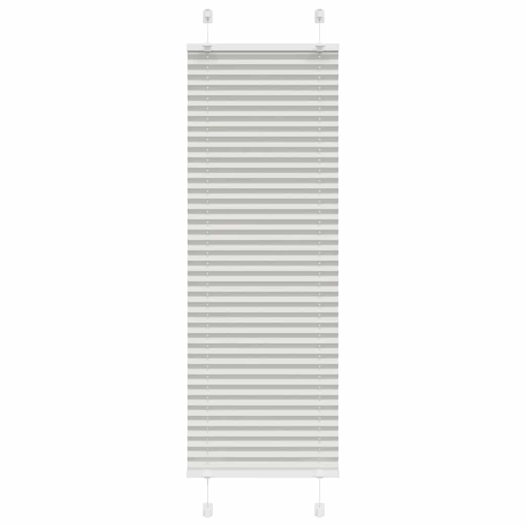 Tenda Plissettata Grigio Chiaro 45x100 cm Larghezza Tessuto