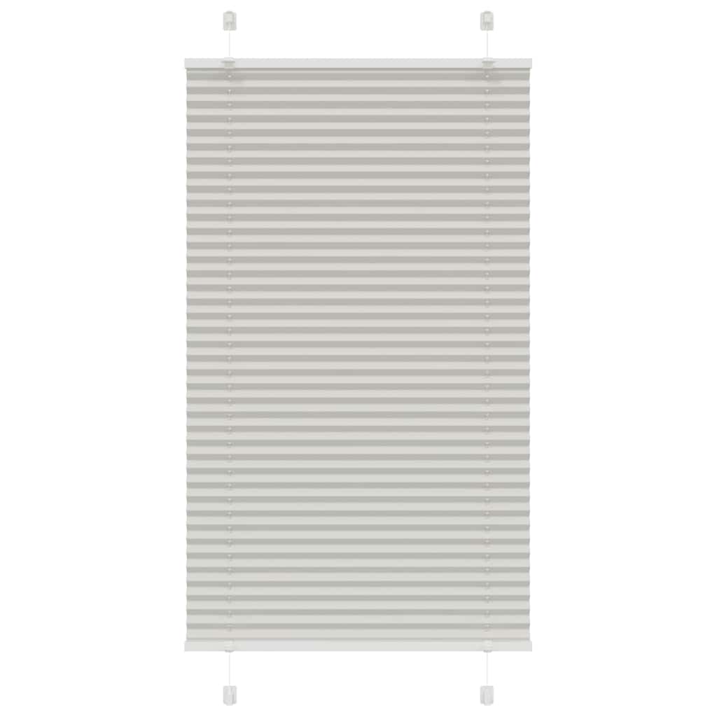 Tenda Plissettata Grigio Chiaro 75x100 cm Larghezza Tessuto