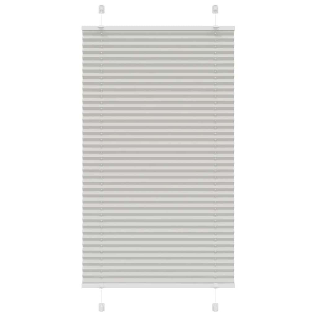 Tenda Plissettata Grigio Chiaro 80x100 cm Larghezza Tessuto