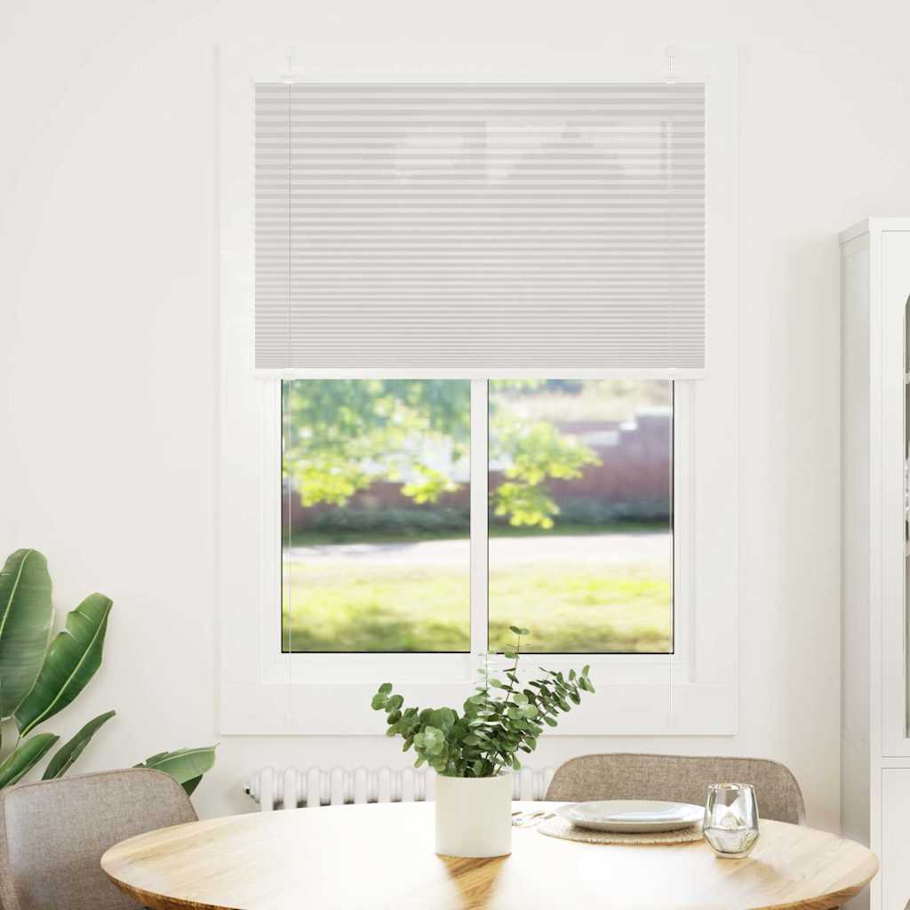Tenda Plissettata Grigio Chiaro 95x100 cm Larghezza Tessuto | homemem39