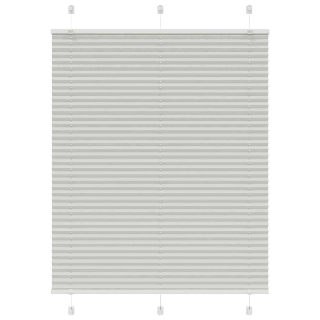 Tenda Plissettata Grigio Chiaro 105x100 cm Larghezza Tessuto