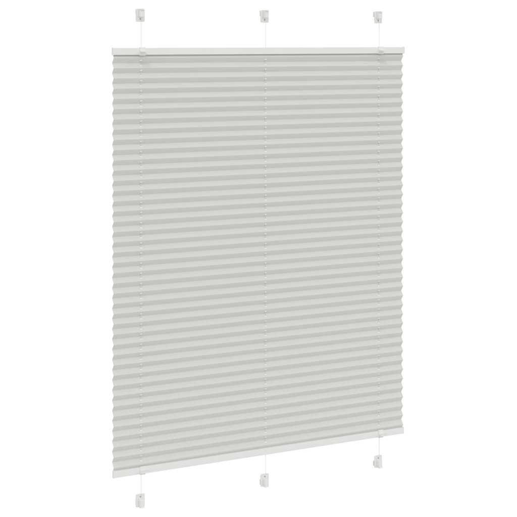 Tenda Plissettata Grigio Chiaro 105x100 cm Larghezza Tessuto | homemem39