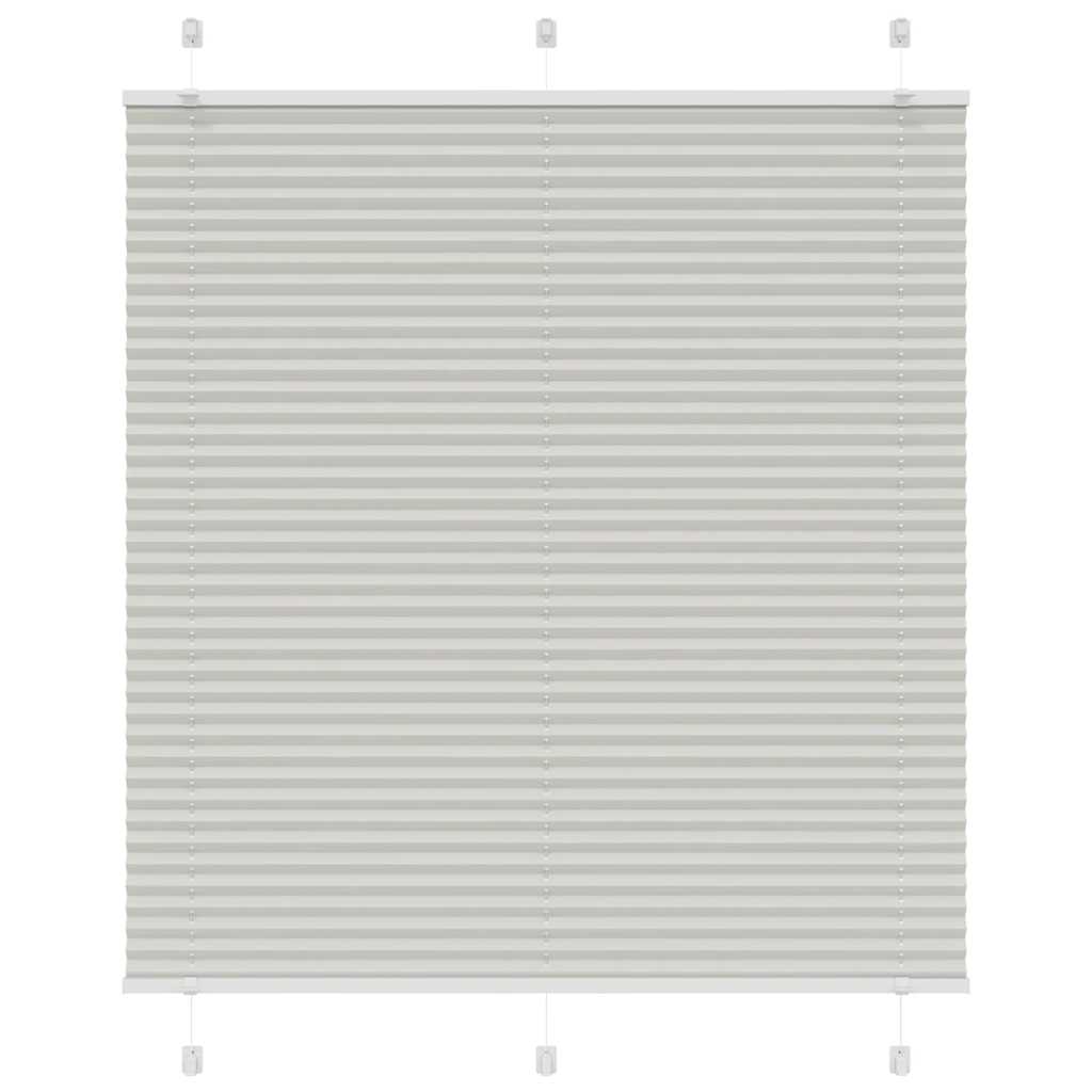 Tenda Plissettata Grigio Chiaro 115x100 cm Larghezza Tessuto
