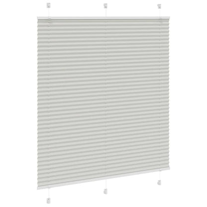 Tenda Plissettata Grigio Chiaro 115x100 cm Larghezza Tessuto | homemem39
