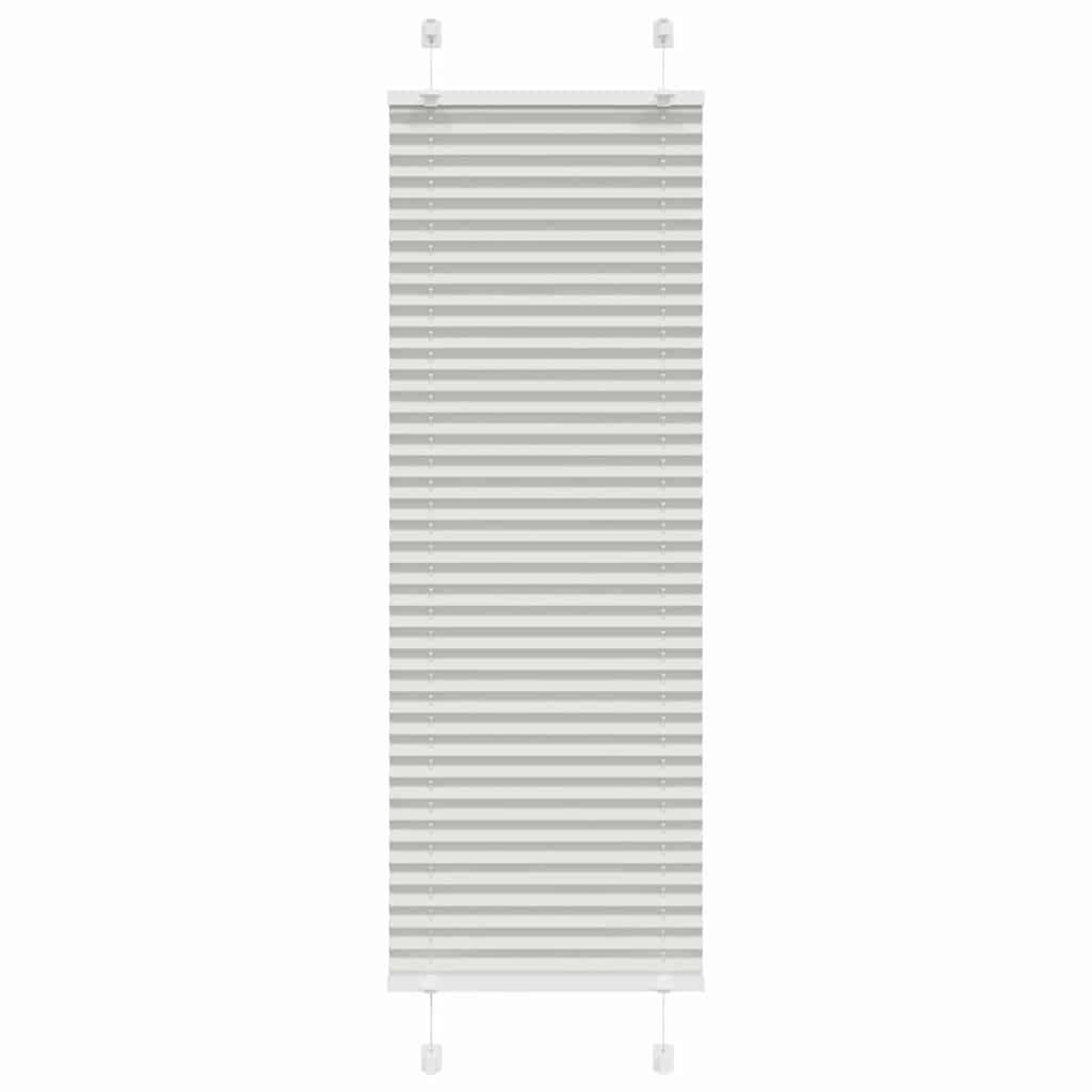 Tenda Plissettata Grigio Chiaro 45x150 cm Larghezza Tessuto