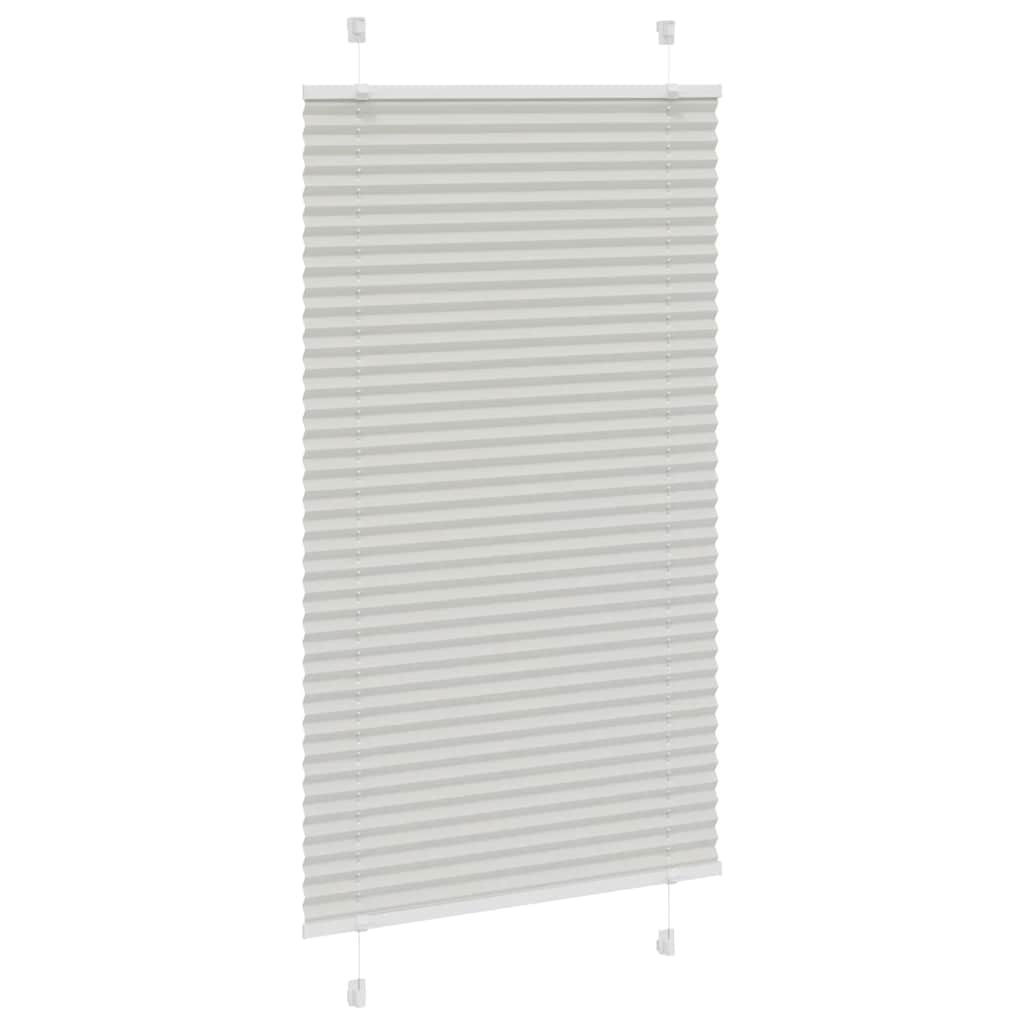 Tenda Plissettata Grigio Chiaro 80x150 cm Larghezza Tessuto | homemem39
