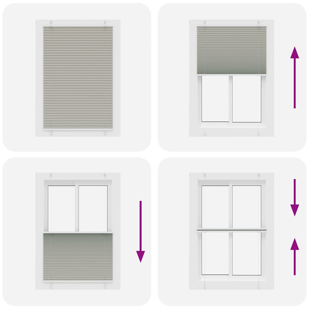 Tenda Plissettata Grigio Chiaro 85x150 cm Larghezza Tessuto | homemem39