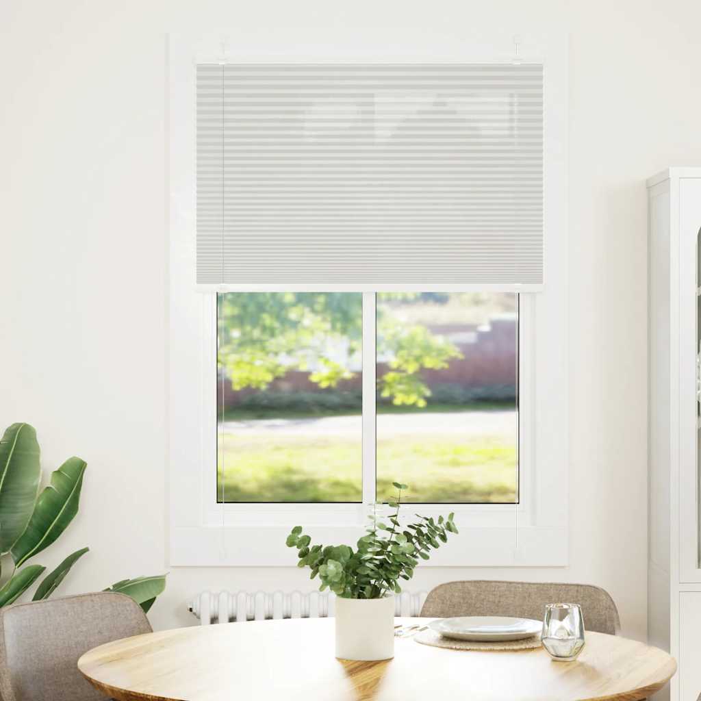 Tenda Plissettata Grigio Chiaro 90x150 cm Larghezza Tessuto | homemem39