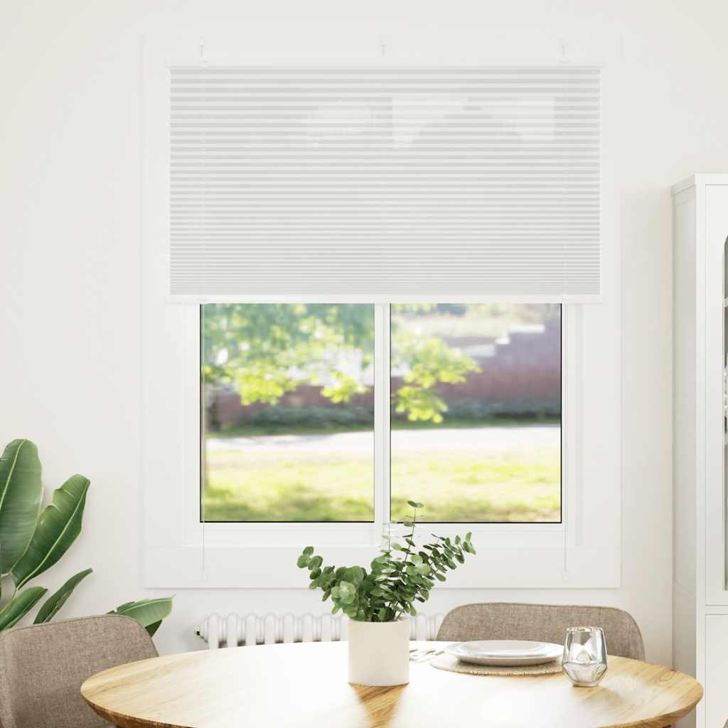 Tenda Plissettata Grigio Chiaro 105x150 cm Larghezza Tessuto | homemem39