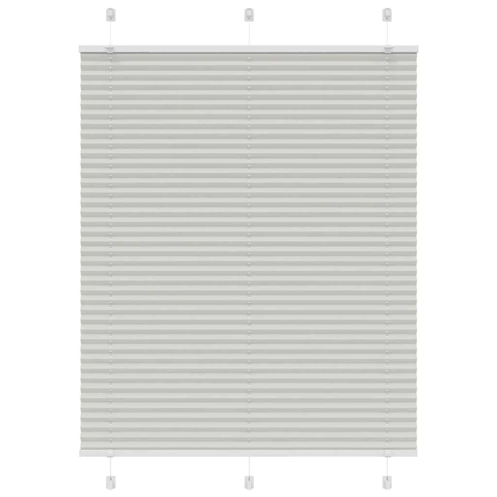 Tenda Plissettata Grigio Chiaro 110x150 cm Larghezza Tessuto
