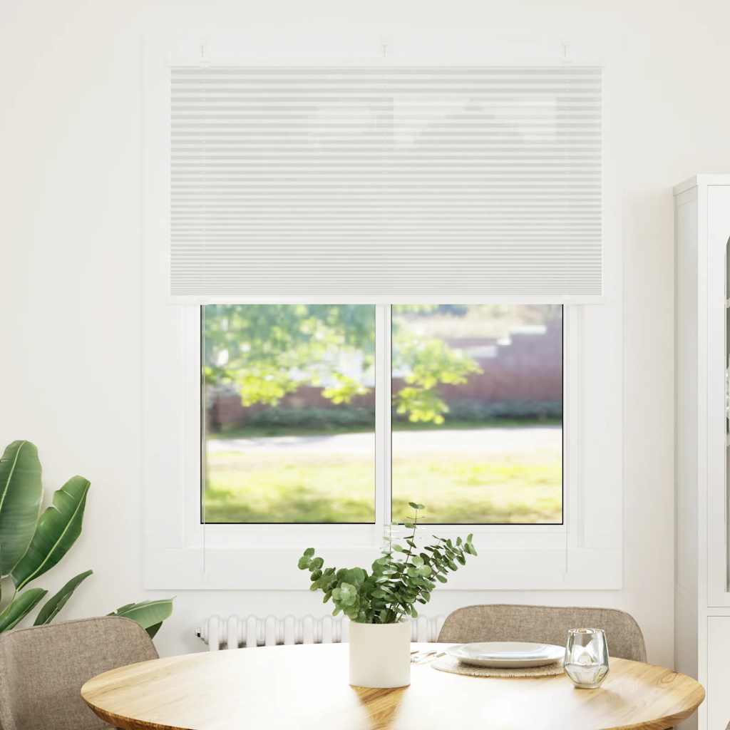 Tenda Plissettata Grigio Chiaro 110x150 cm Larghezza Tessuto | homemem39