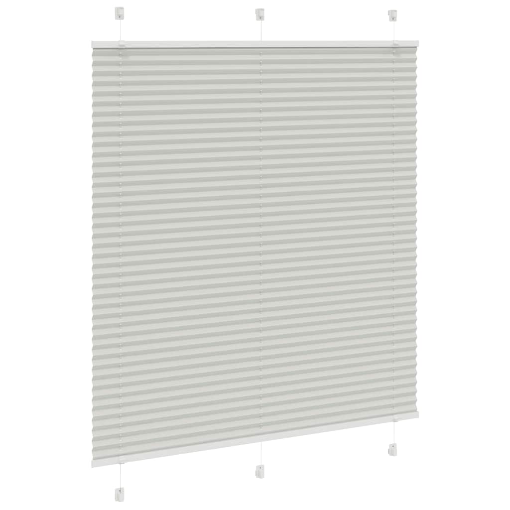 Tenda Plissettata Grigio Chiaro 115x150 cm Larghezza Tessuto | homemem39