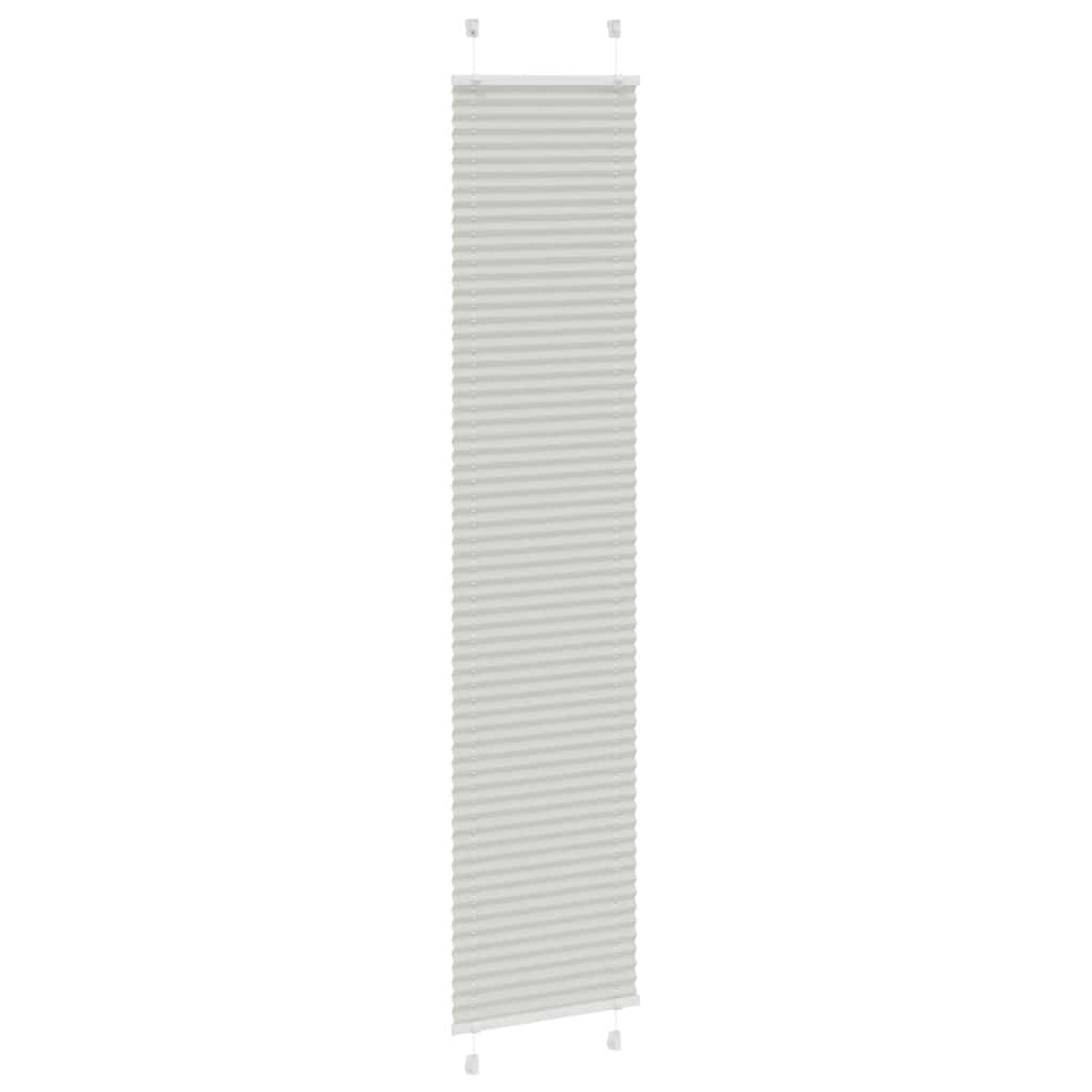 Tenda Plissettata Grigio Chiaro 50x200 cm Larghezza Tessuto