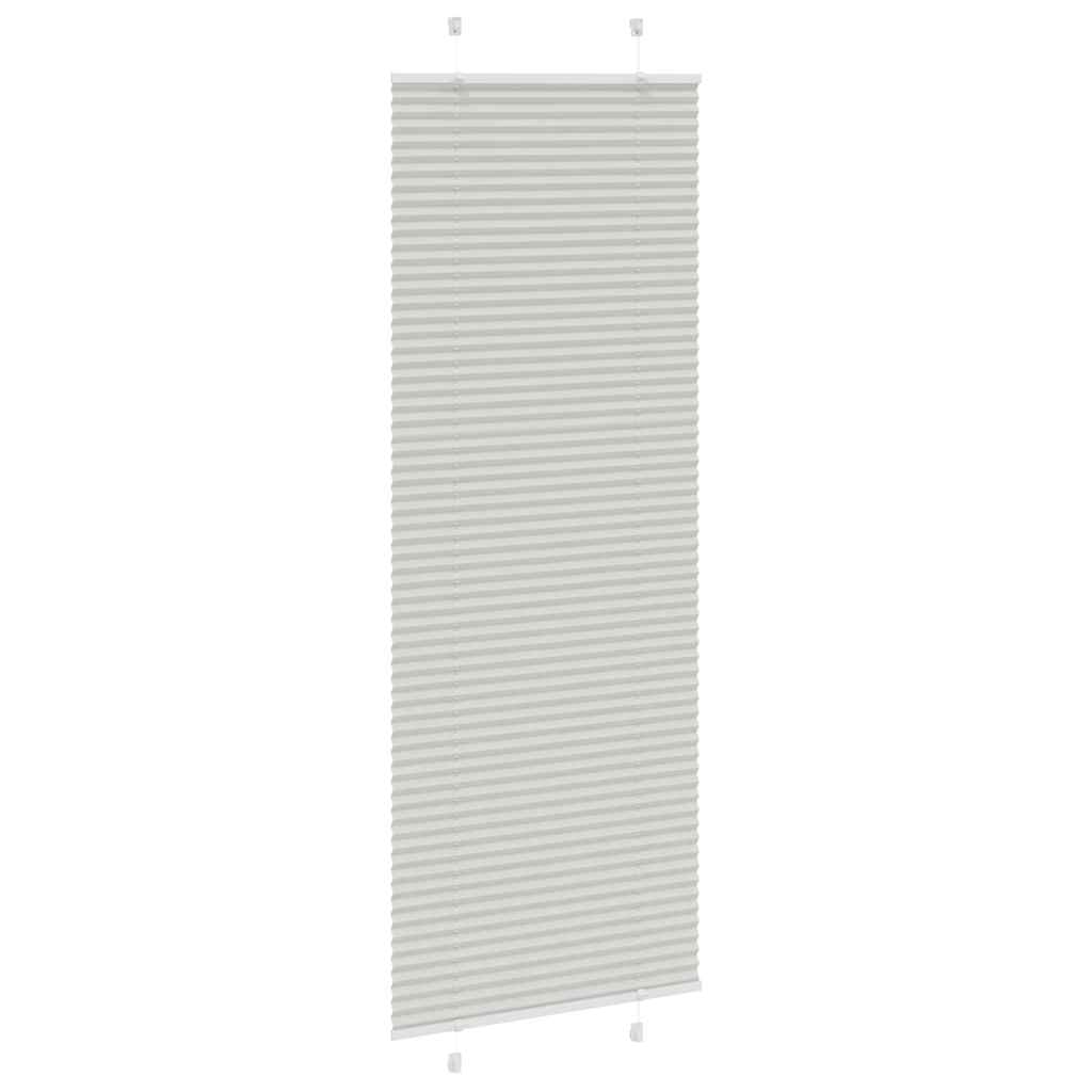 Tenda Plissettata Grigio Chiaro 75x200 cm Larghezza Tessuto | homemem39